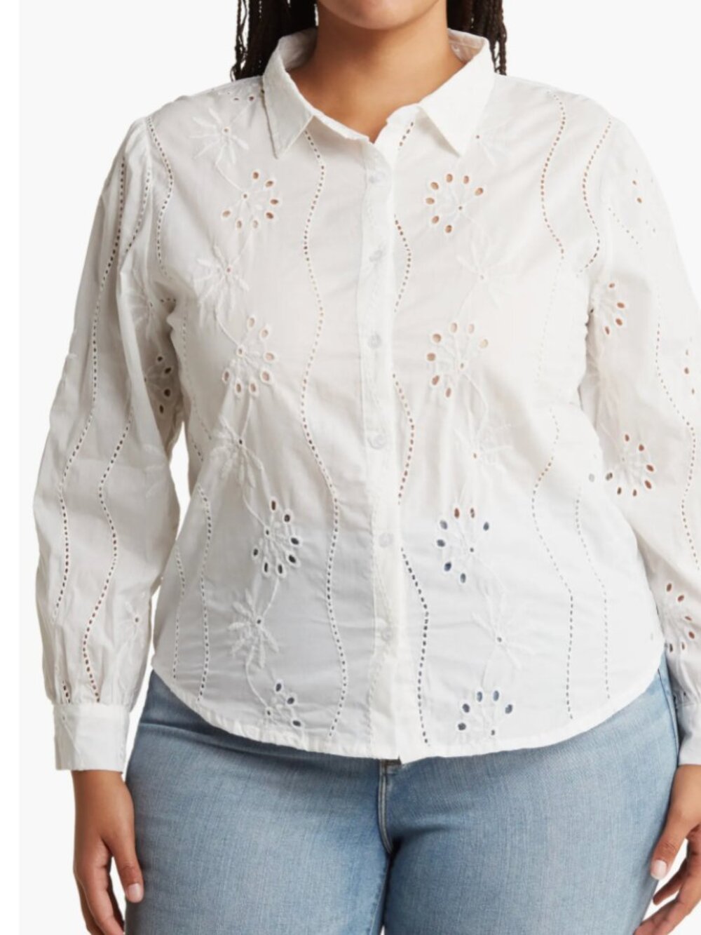 LIV LA Nordstrom Rack eyelet blouse 1x like new never worn